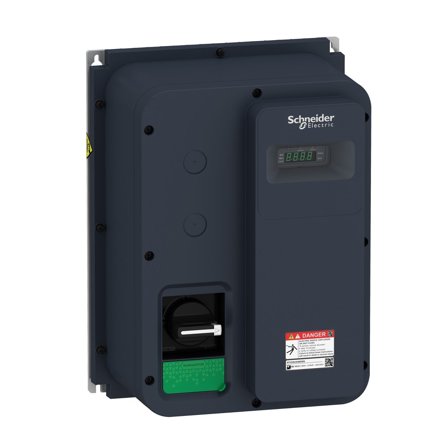 Picture of variable speed drive, Altivar Machine ATV320, 0.55kW, 200 to 240V, 1 phase, enclosed, IP65