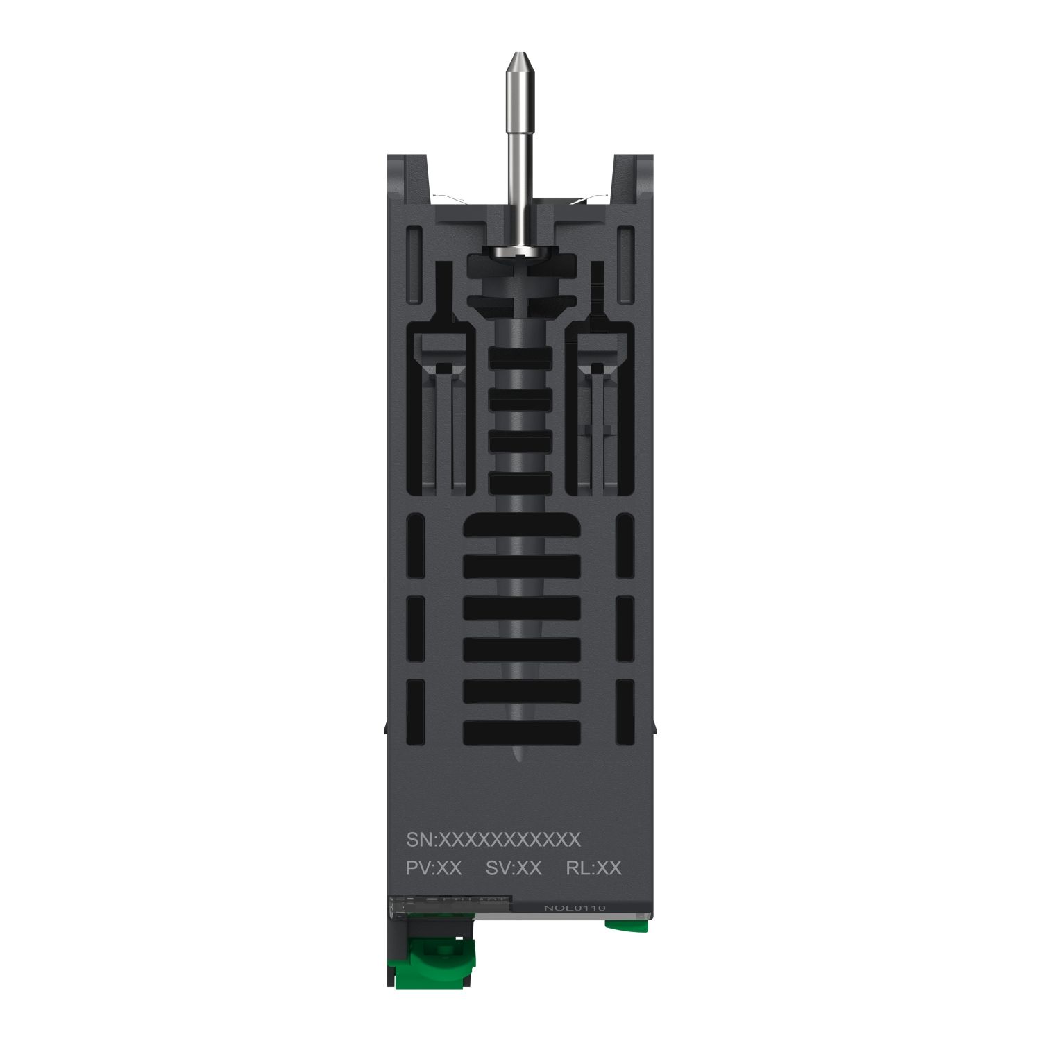 Picture of Ethernet TCP/IP network module, Modicon M340 automation platform, flash memory card, internal RAM 16 Mb, 1 x RJ45 10/100