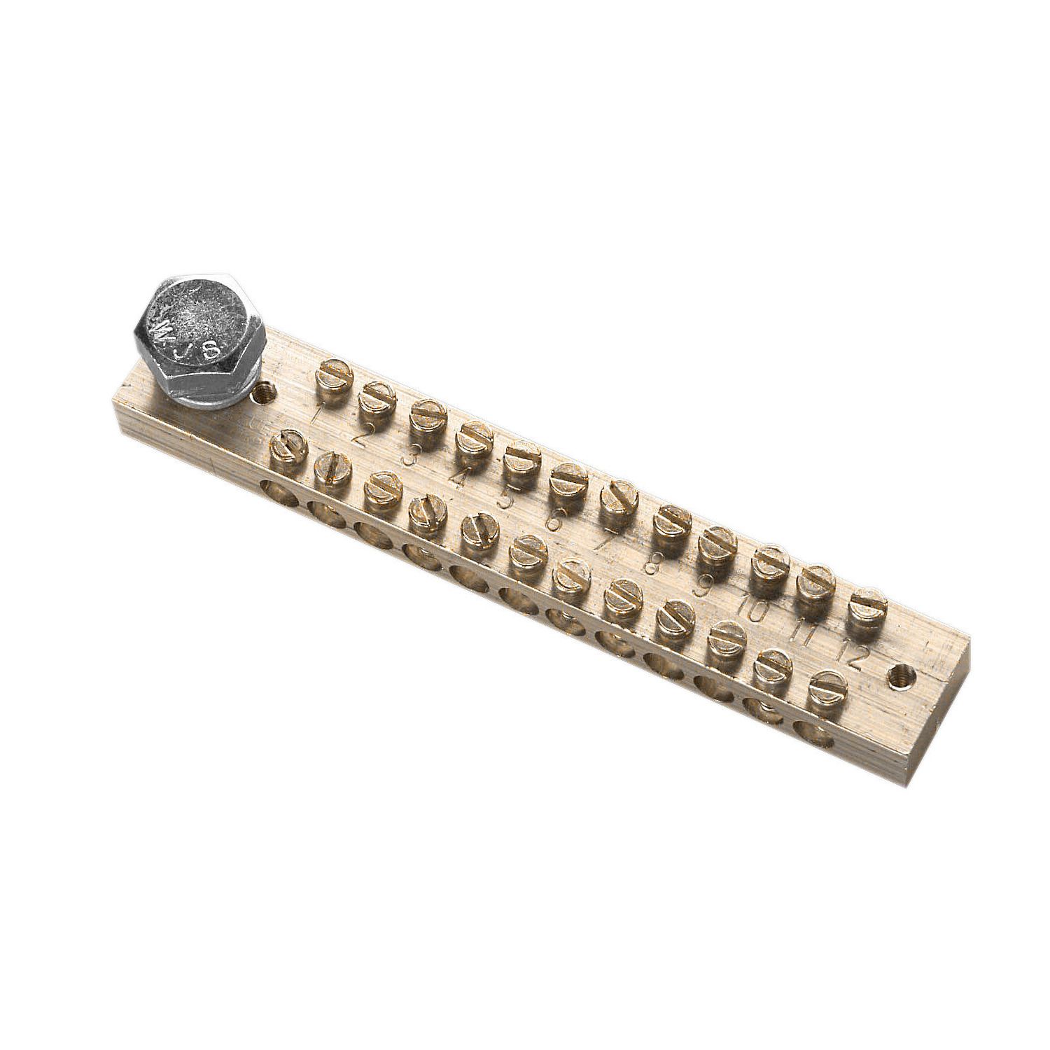 Picture of Link bar, Clipsal - Max 4, 165 A 12 hole length 116 mm 1 hexagon head