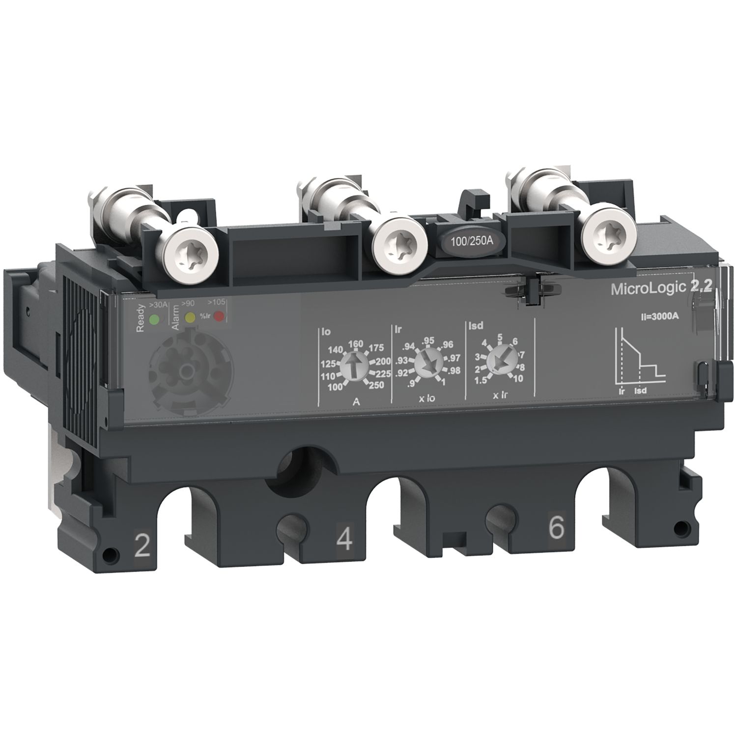 Picture of Trip unit MicroLogic 2.2, ComPacT NSX100/160/250, 3 poles, electronic basic protections, 40A rating