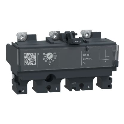 Picture of Trip unit MA2.5, ComPacT NSX100, 3 poles, magnetic protections, motor protection, 2.5A rating
