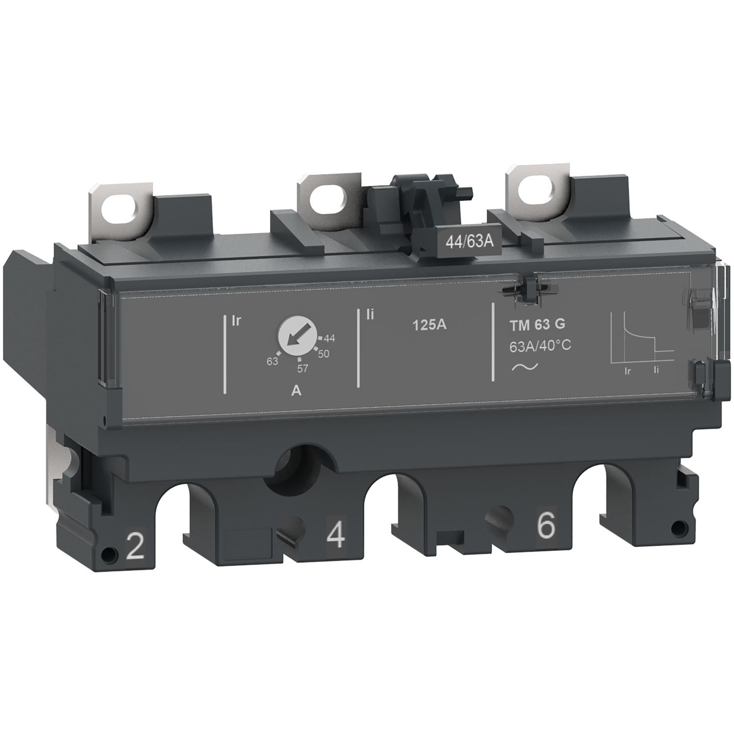 Picture of Trip unit TM80G, ComPacT NSX100/160, 3 poles, thermal magnetic protections, generator protection, 80A rating