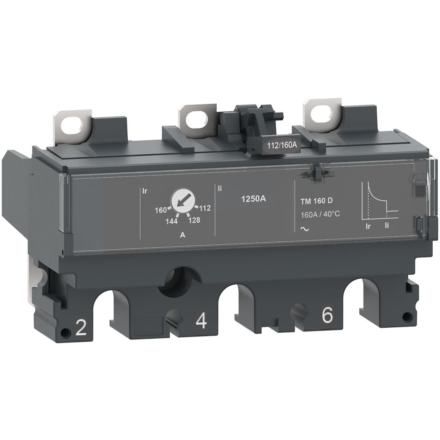 Picture of Trip unit TM16D, ComPacT NSX100, 3 poles, thermal magnetic protections, 16A rating