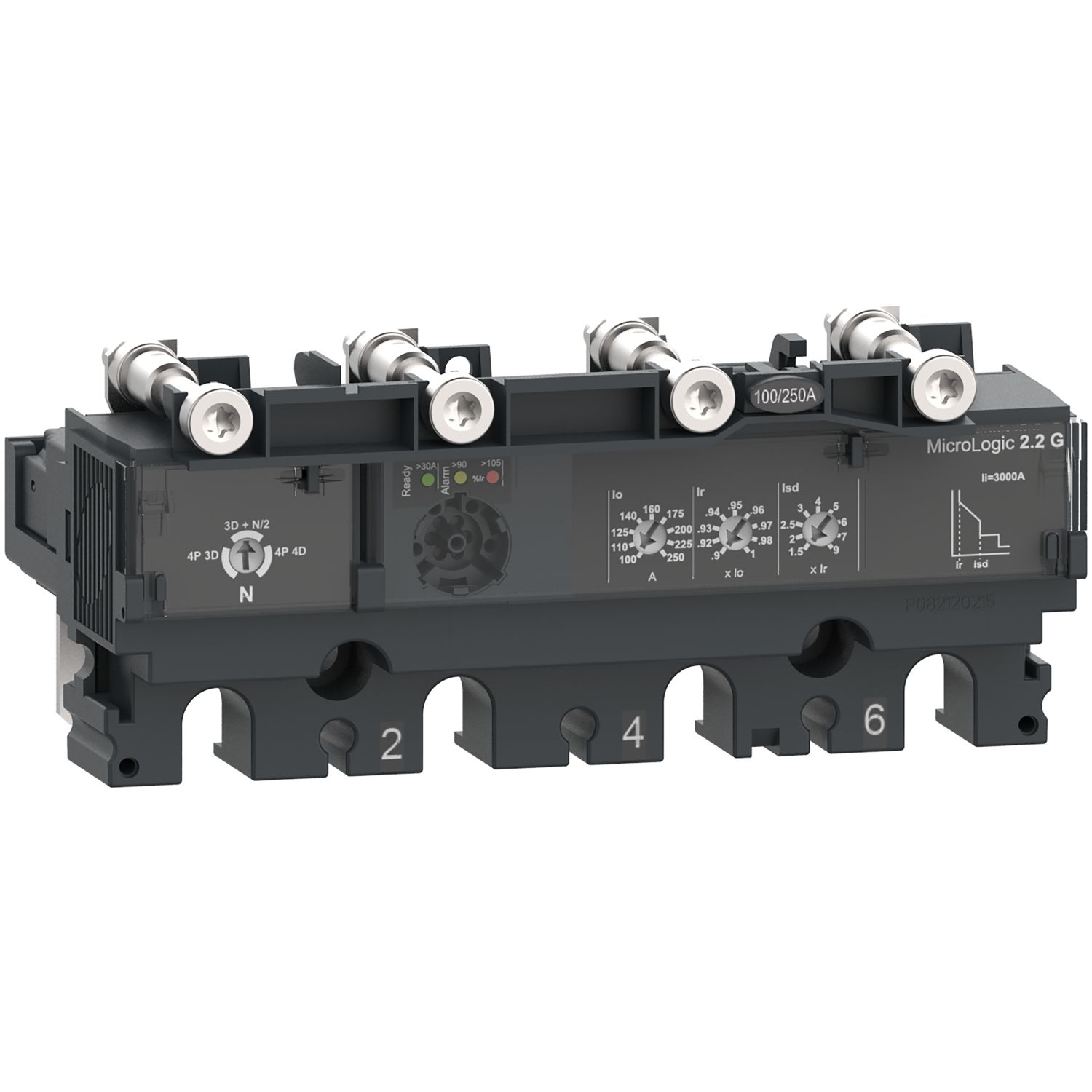 Picture of Trip unit MicroLogic 2.2G, ComPacT NSX100/160/250, 4 poles, electronic basic protections, generator protection, 100A