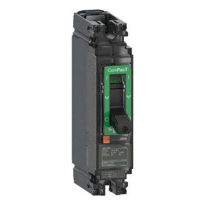 Picture of Circuit breaker, ComPacT NSX100N AC/DC, 25kA/240VAC, 1 pole, TMD trip unit 80A