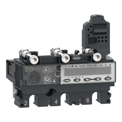 Picture of Trip unit MicroLogic 6.2EM, ComPacT NSX250, 3 poles, basic and ground fault protections, motor, energy meter, 220A