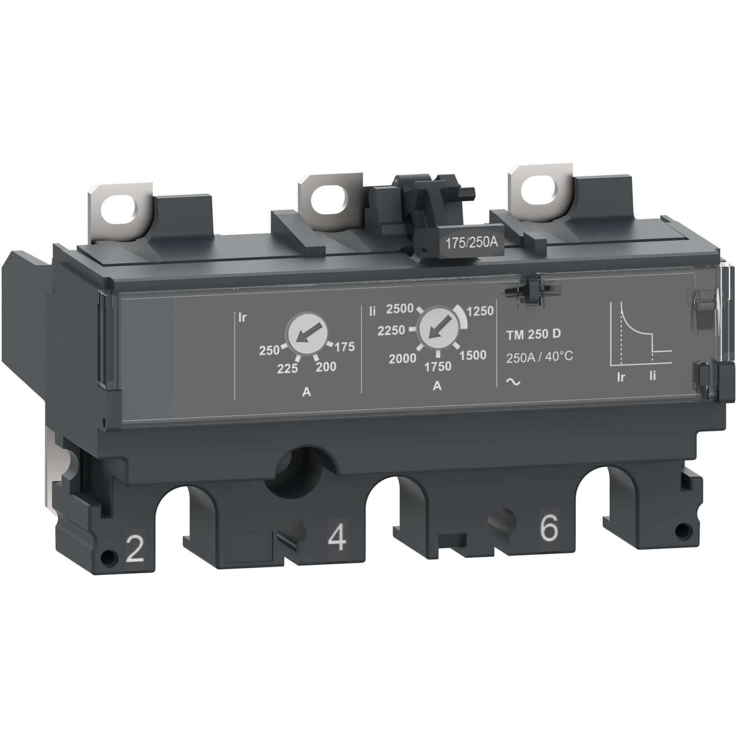 Picture of Trip unit TM160D, ComPacT NSX250, 3 poles, thermal magnetic protections, 160A rating