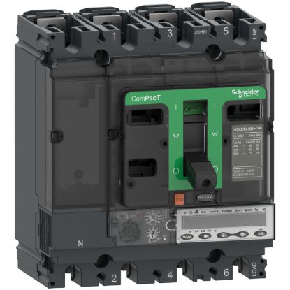 Picture of Circuit breaker, ComPacT NSX250HB2, 100kA/690VAC, 3 poles, MicroLogic 6.2E-M trip unit 150A