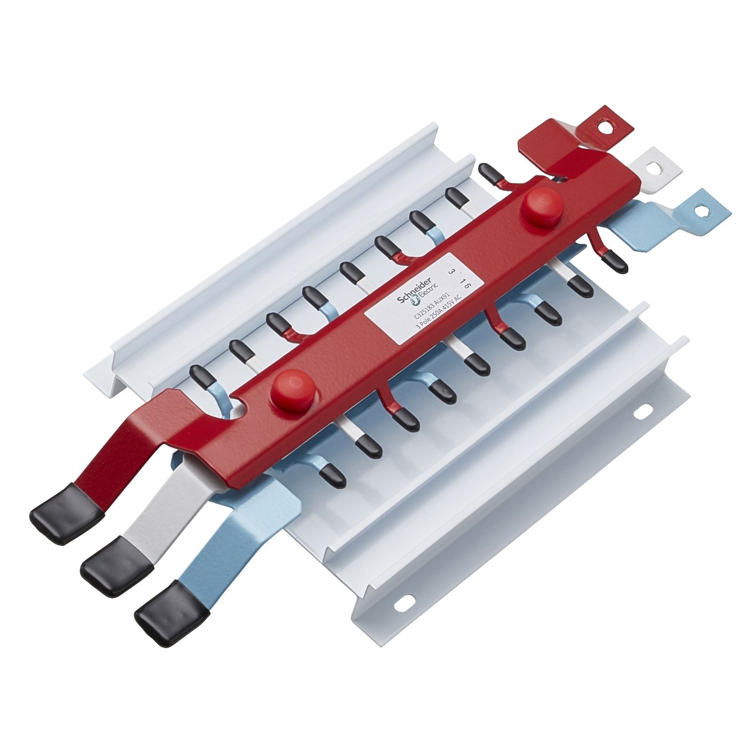 Picture of MSC Chassis, Acti9, 3PH, 250A, iC60 1P MCB with 9mm Auxiliary, 18 poles, Dual Feed