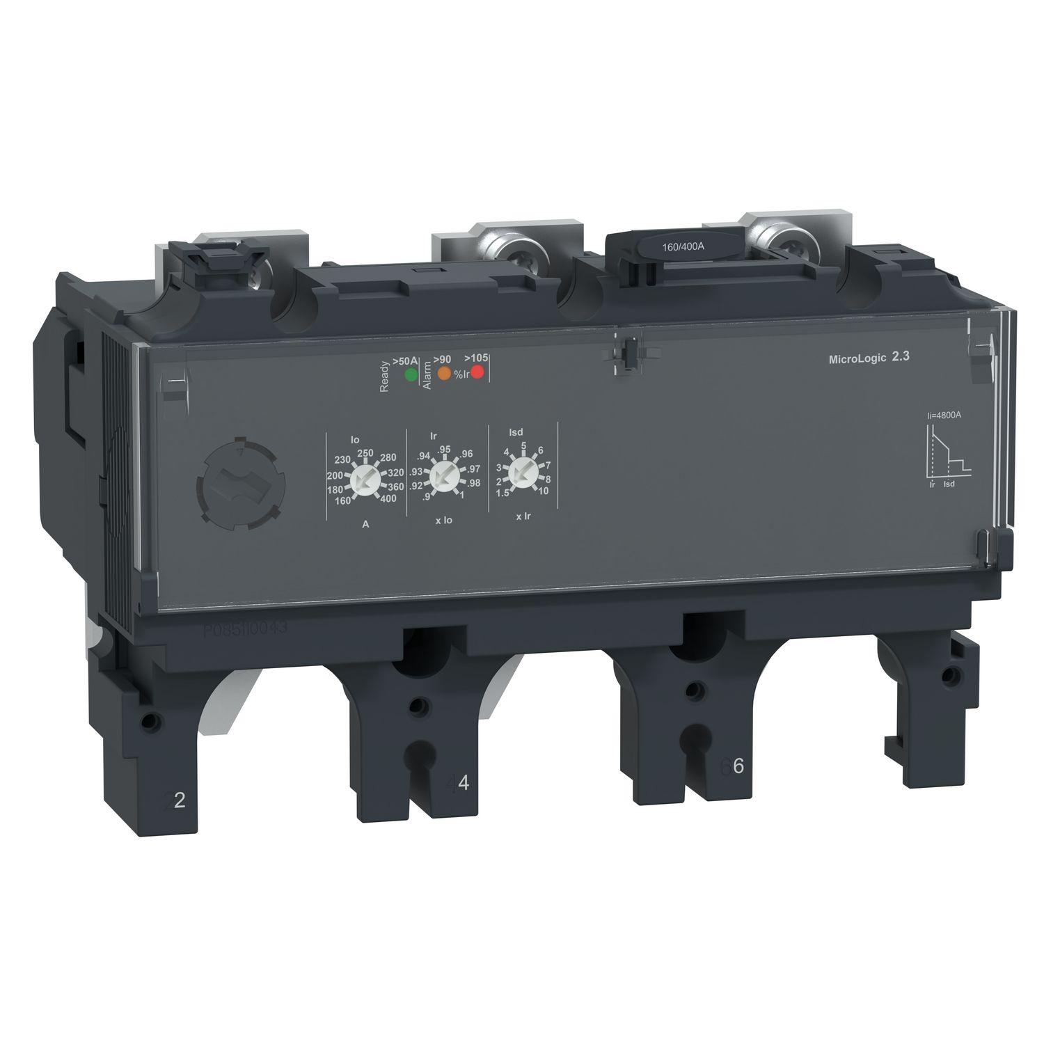 Picture of Trip unit MicroLogic 2.3, ComPacT NSX400/630, 3 poles, electronic basic protections, 400A rating