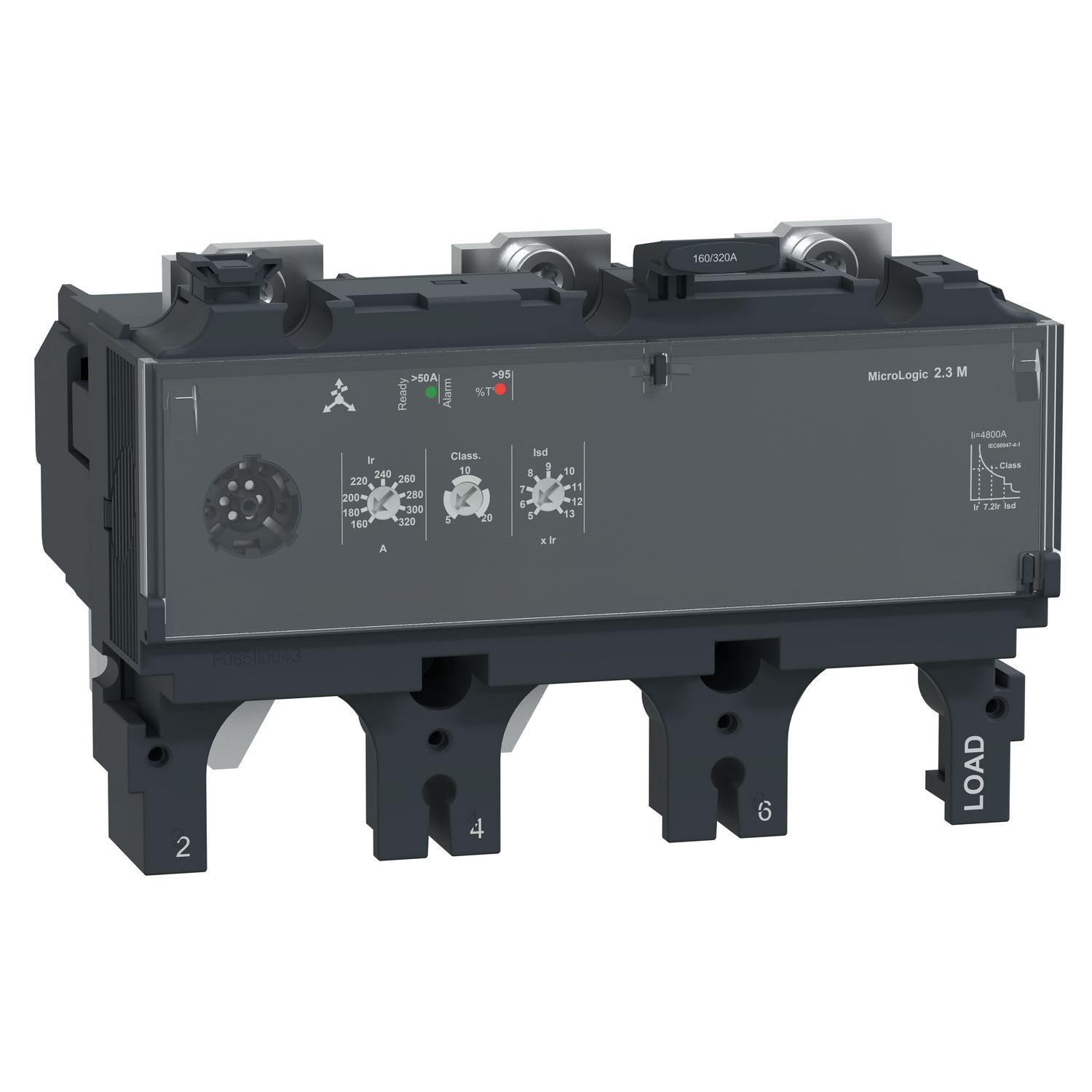 Picture of Trip unit MicroLogic 2.3M, ComPacT NSX400/630, 3 poles, electronic basic protections, motor protection, 320A rating