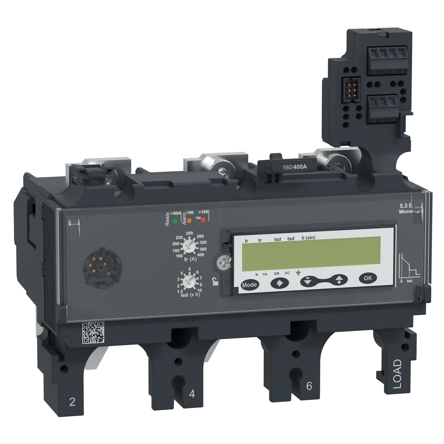 Picture of Trip unit MicroLogic 5.3E, ComPacT NSX400/630, 3 poles, electronic basic protections, energy meter, 400A rating