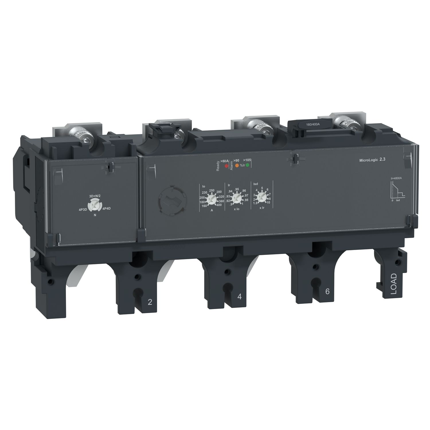 Picture of Trip unit MicroLogic 2.3, ComPacT NSX630, 4 poles, electronic basic protections, 630A rating