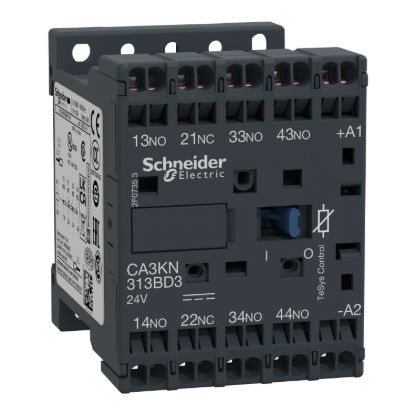 Picture of Control Relay, TeSys K, 4P(3NO+1NC), 690V, 24V DC coil,spring terminal