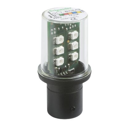 Picture of LED bulb BA 15d green steady light 230V