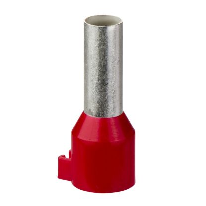 Picture of Cable end, Linergy TR cable ends, single conductor, red, 35 mmÂ², long size, for insulated, clip-in type, 10 sets of 100