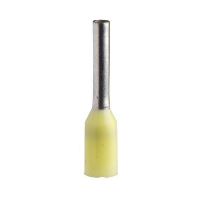 Picture of Cable ends, Linergy TR cable ends, single conductor, yellow, 0.25mmÂ², short size, 10 sets of 100