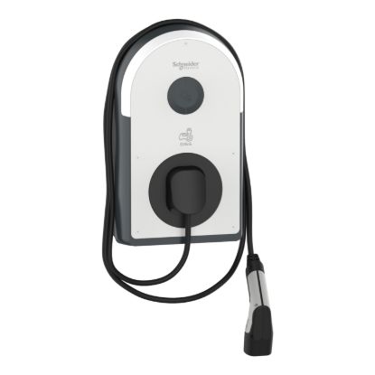 Picture of Charging station, EVlink Pro AC, 7.4kW, 32A, 1P+N, T2 attached cable, RDC-DD 6mA, MNx aux.