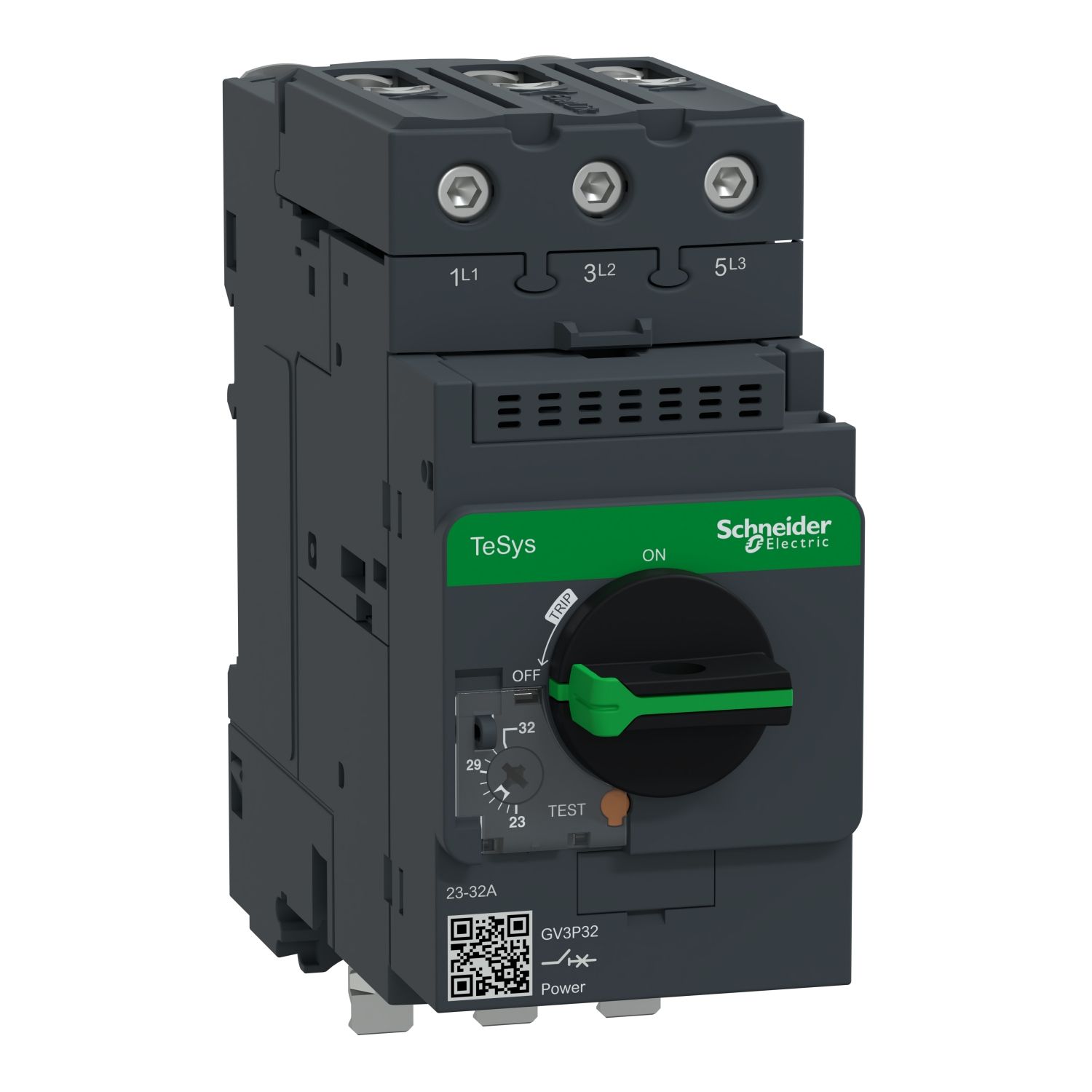 Picture of Motor circuit breaker,TeSys Deca frame 3,3P,23-32A,thermal magnetic,EverLink,without downstream