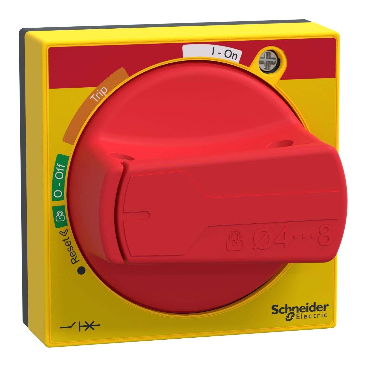 Picture of Rotary handle, TeSys U, TeSys Deca-GV3-U, IP54, red handle, with trip indication