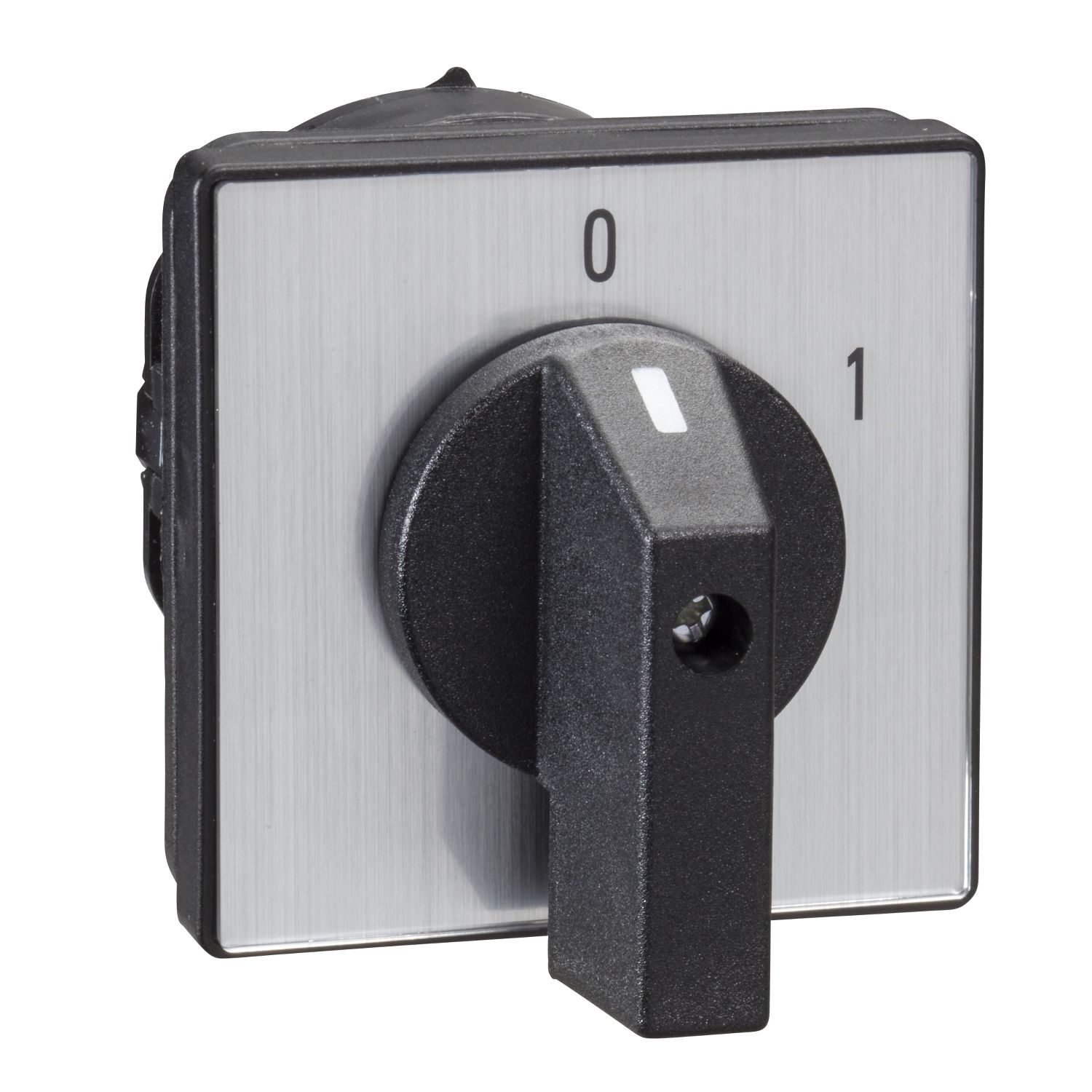 Picture of Cam switch, Harmony K, front mounting, plastic, 1 pole,position 0, 60 degree, 32A, 64x64mm, marked 1/0/2