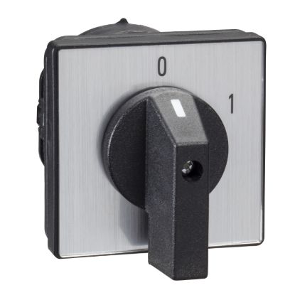 Picture of Cam switch, Harmony K, front mounting, plastic, 1 pole,position 0, 60 degree, 32A, 64x64mm, marked 1/0/2