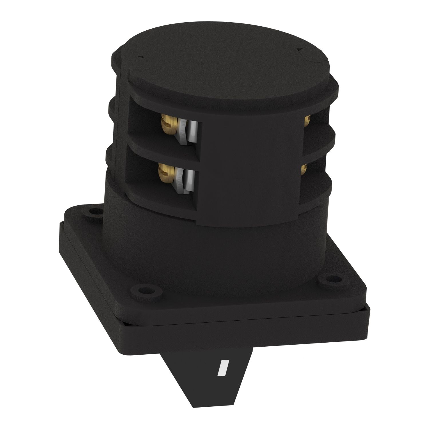 Picture of Complete cam switch, Harmony K1, K2, cam changeover switch, front mounting, plastic, 4 poles, position 0, 30degrees, 32A, 64x64mm, marked 1 0 2
