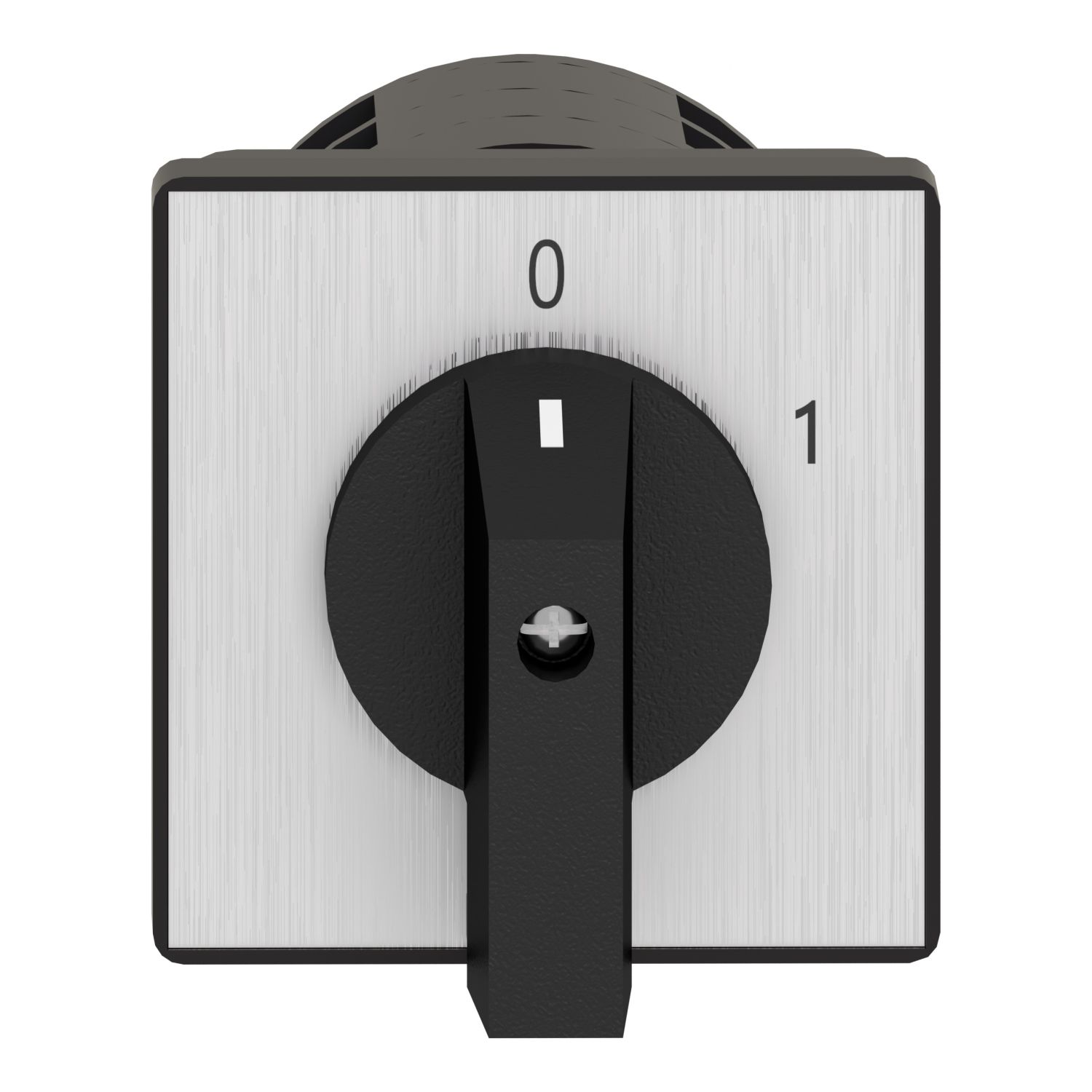 Picture of Complete cam switch, Harmony K1, K2, cam changeover switch, front mounting, plastic, 4 poles, position 0, 60degrees, 50A, 64x64mm, marked 1 0 2