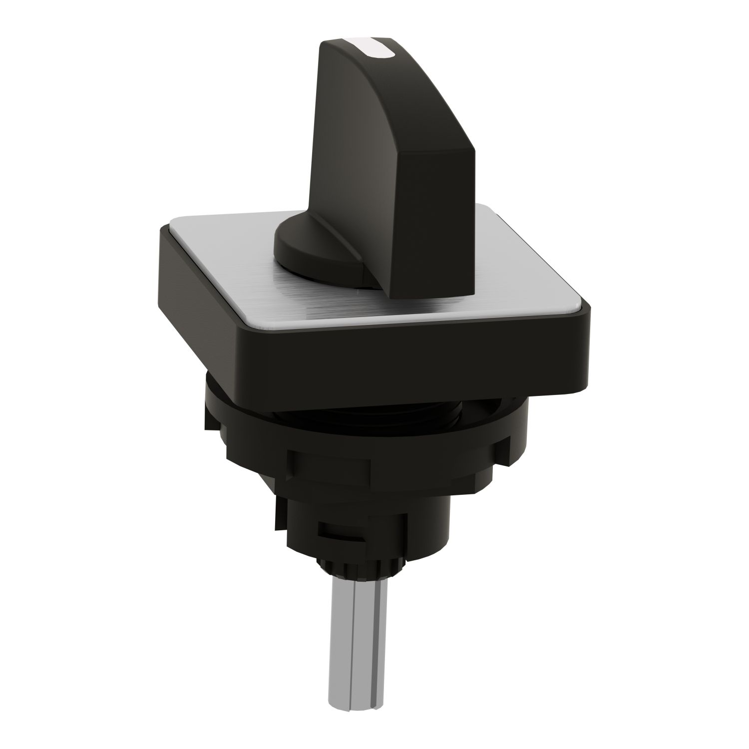 Picture of Cam switch operating head, Harmony K1, K2, 22mm, plastic, 45x45mm plate, metallic legend, black handle