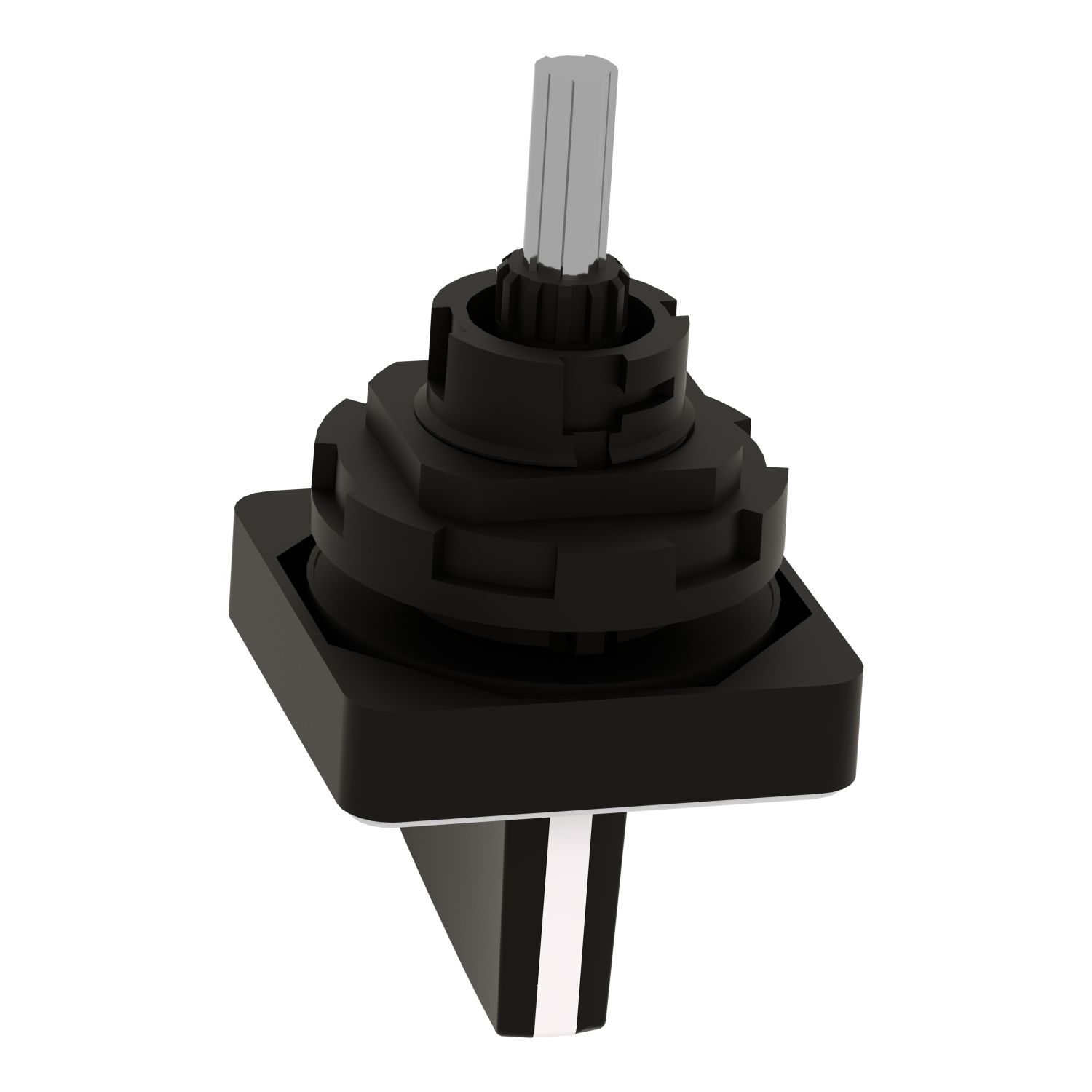 Picture of Cam switch operating head, Harmony K1, K2, 22mm, plastic, 45x45mm plate, metallic legend, black handle