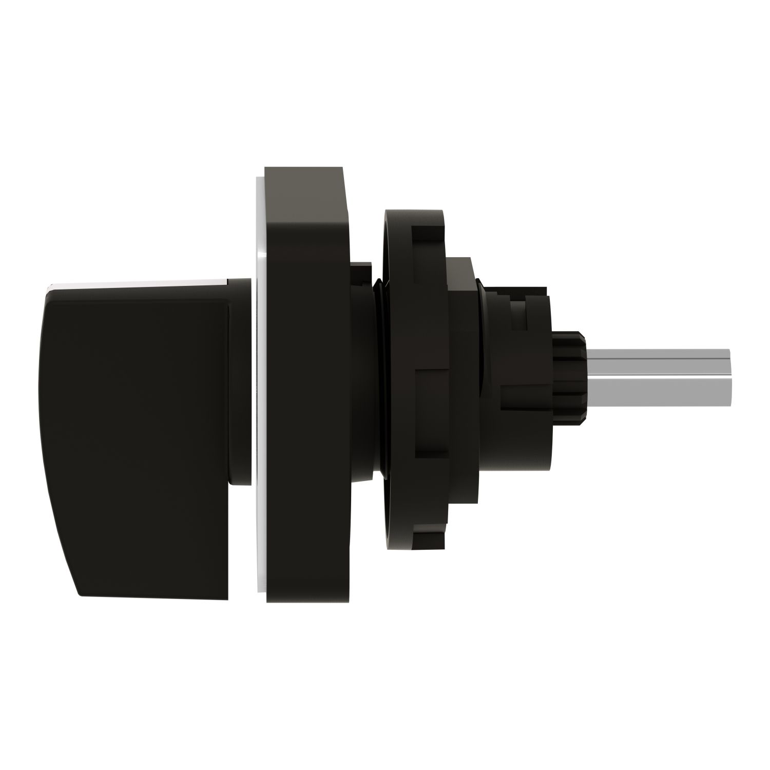 Picture of Cam switch operating head, Harmony K1, K2, 22mm, plastic, 45x45mm plate, metallic legend, black handle