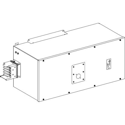 Picture of End feed unit, Canalis KSA1000, aluminium, 800/1000A, right mounting, for line protection, 3L+PEN, white RAL9001