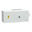 Picture of End feed unit, Canalis KSA1000, aluminium, 800/1000A, left mounting, for line protection, 3L+N+PE, white RAL9001