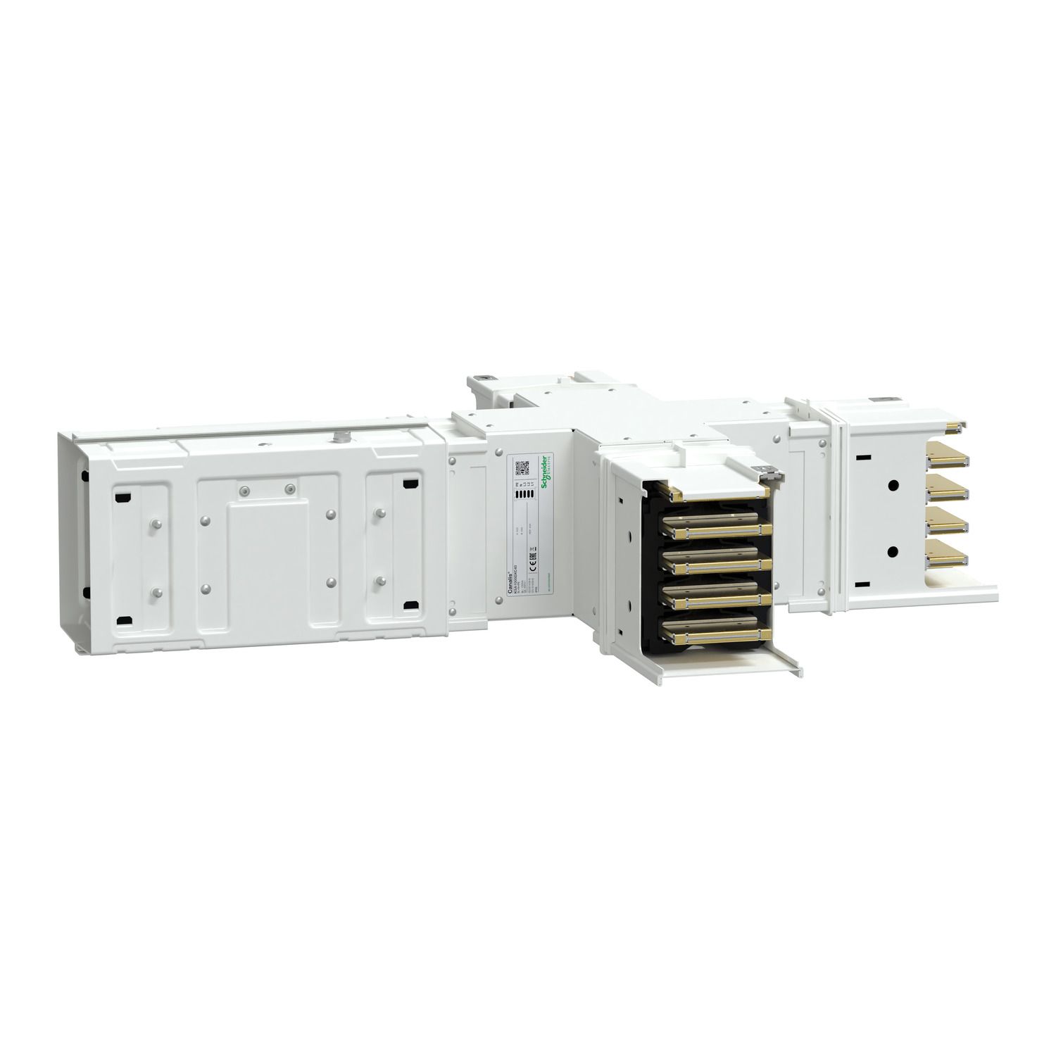 Picture of Cross, Canalis KSA1000, aluminium , 800/1000A, fixed dimensions (A/B/C/D 290mm), 3L+N+PE, white RAL9001