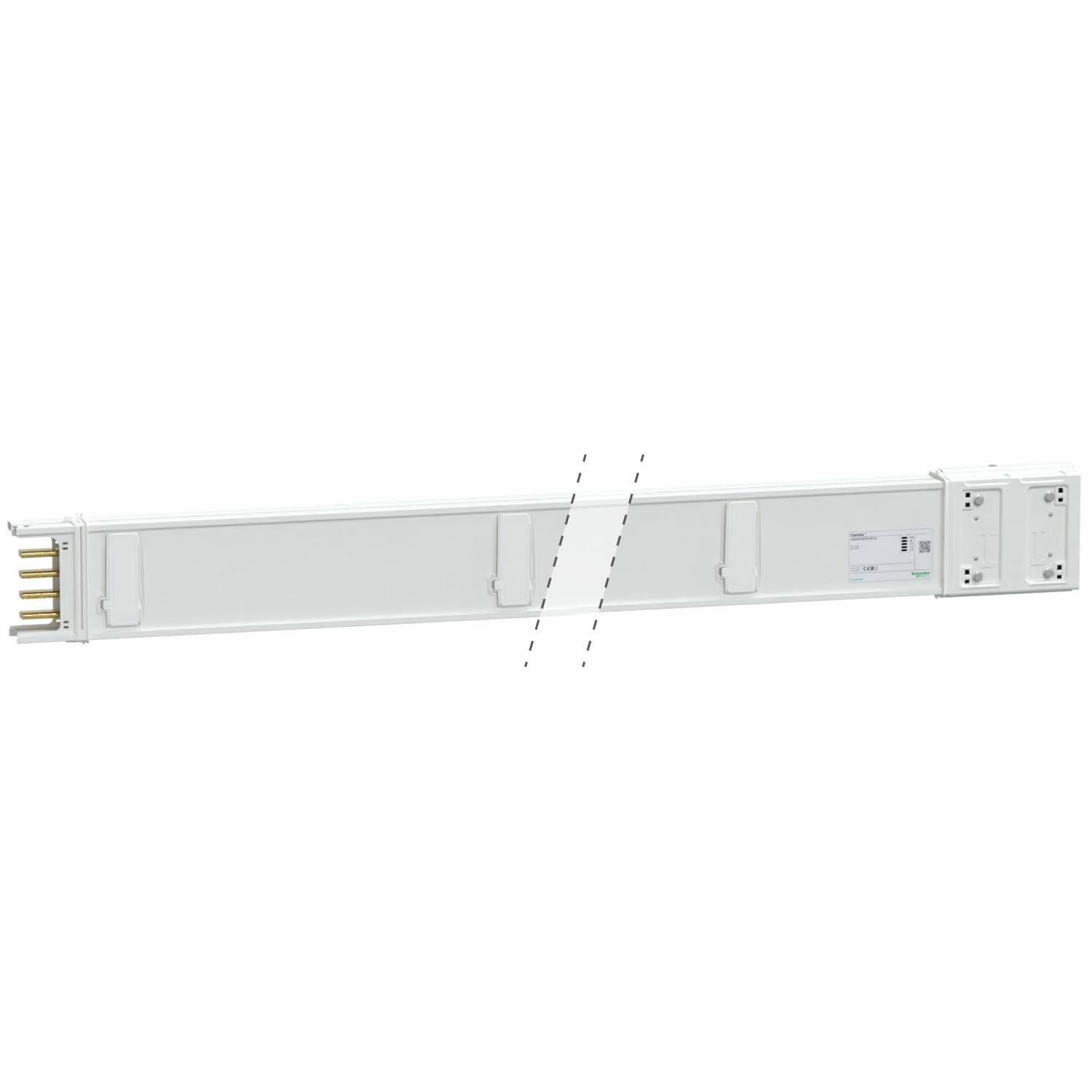 Picture of Horizontal distribution length, Canalis KSA100, aluminium, 100A, fixed length 3m, 12 outlets, 3L+N+PE, white RAL9001