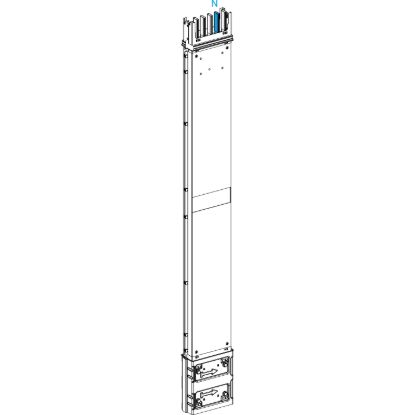 Picture of Vertical transport length, Canalis KSA250, aluminium, 250A, fire barrier, made to measure 0.8-1.9m, 3L+N+PE, RAL9001