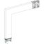 Picture of Elbow, Canalis KSA400, aluminium, 400A, sides A/B made to measure, to go downward, 3L+N+PE, white RAL9001