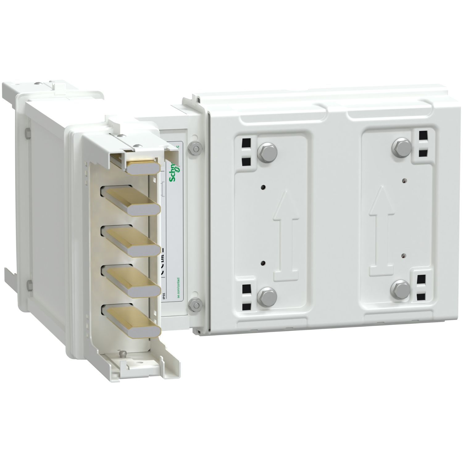 Picture of Tee, Canalis KSA400, aluminium, 400A, fixed dimensions (A/B/C 165mm), 3L+N+PE, white RAL9001