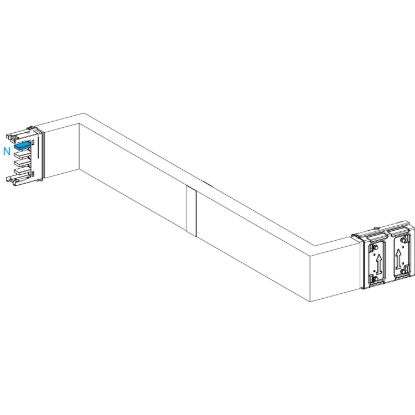 Picture of Zed, Canalis KSA400, aluminium, 400A, side B made to measure with fire barrier, turns right then left, 3L+N+PE, RAL9001