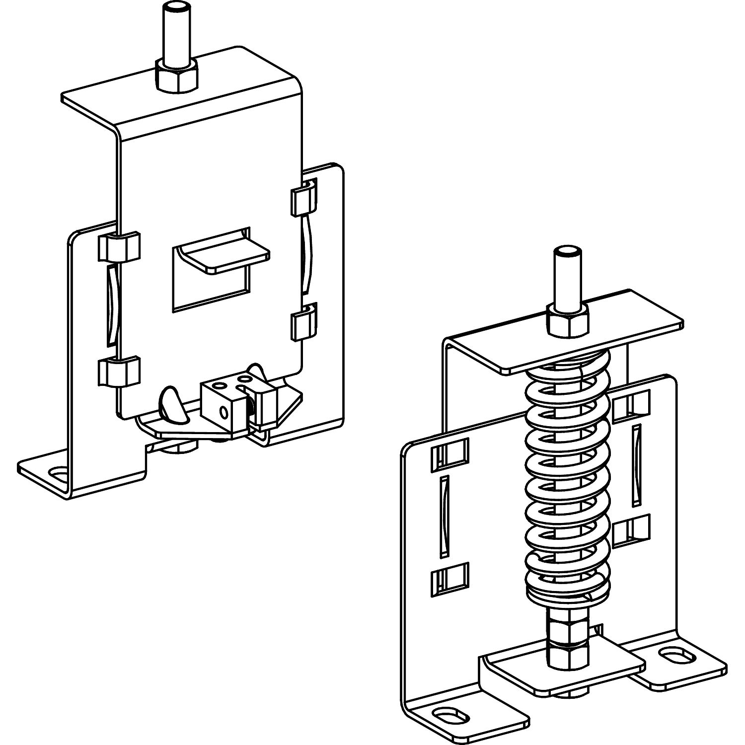 Picture of Floor support, Canalis KS 500A to 1000A, vertical installation, maximum load 440kg, set of 2 parts