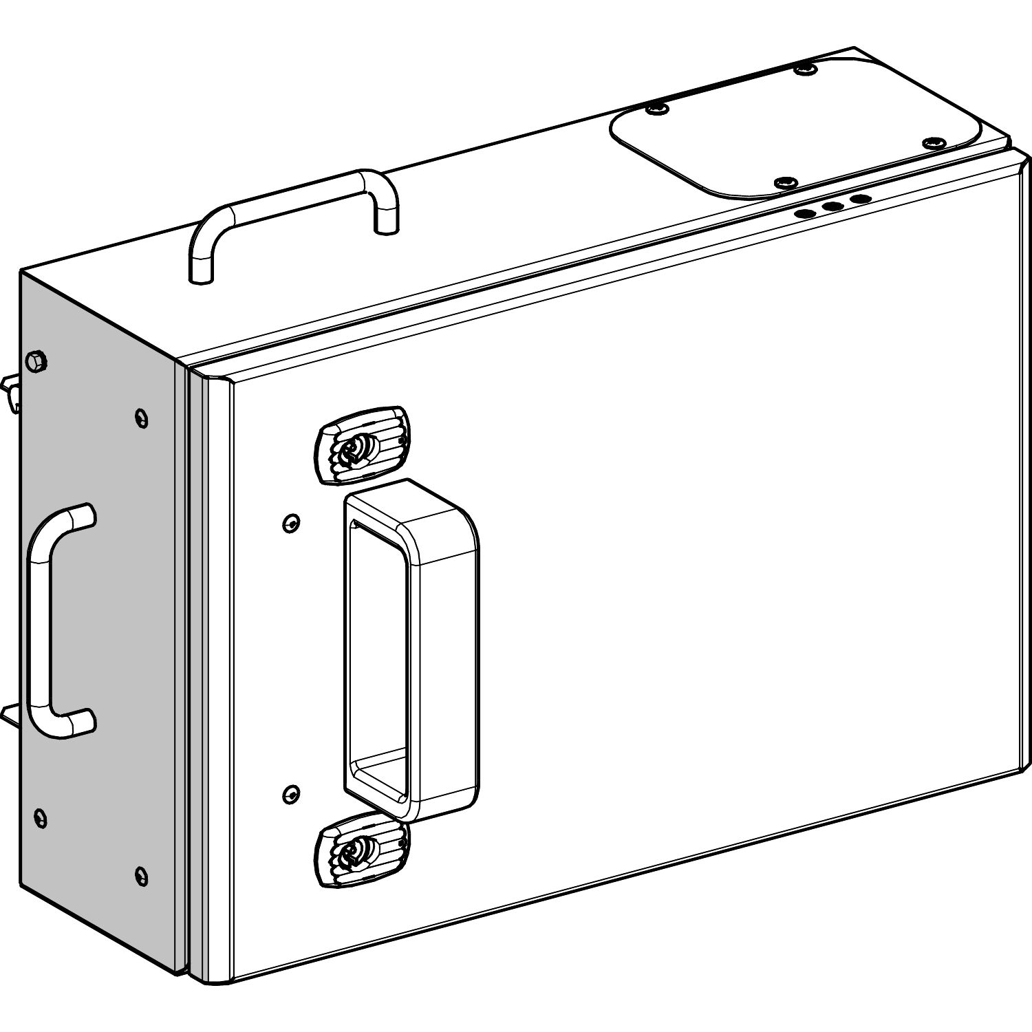 Picture of Empty tap off unit, Canalis KS, with isolator, polarity 3L+N+PE, 160A, IP55, RAL9001