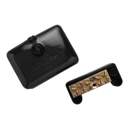 Picture of Mini Neutral link, Clipsal - Max 4, 100 A 500 V 5 hole with cover front wiring Black, Box of 10