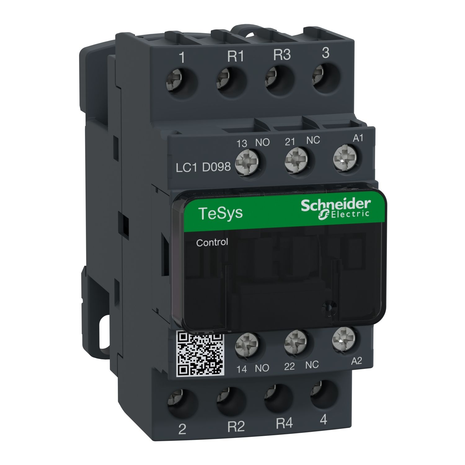 Picture of Contactor, TeSys Deca, 4P(2NO+2NC), AC-1, <=440V, 20A, 24VAC 50/60Hz coil, screw clamp terminal