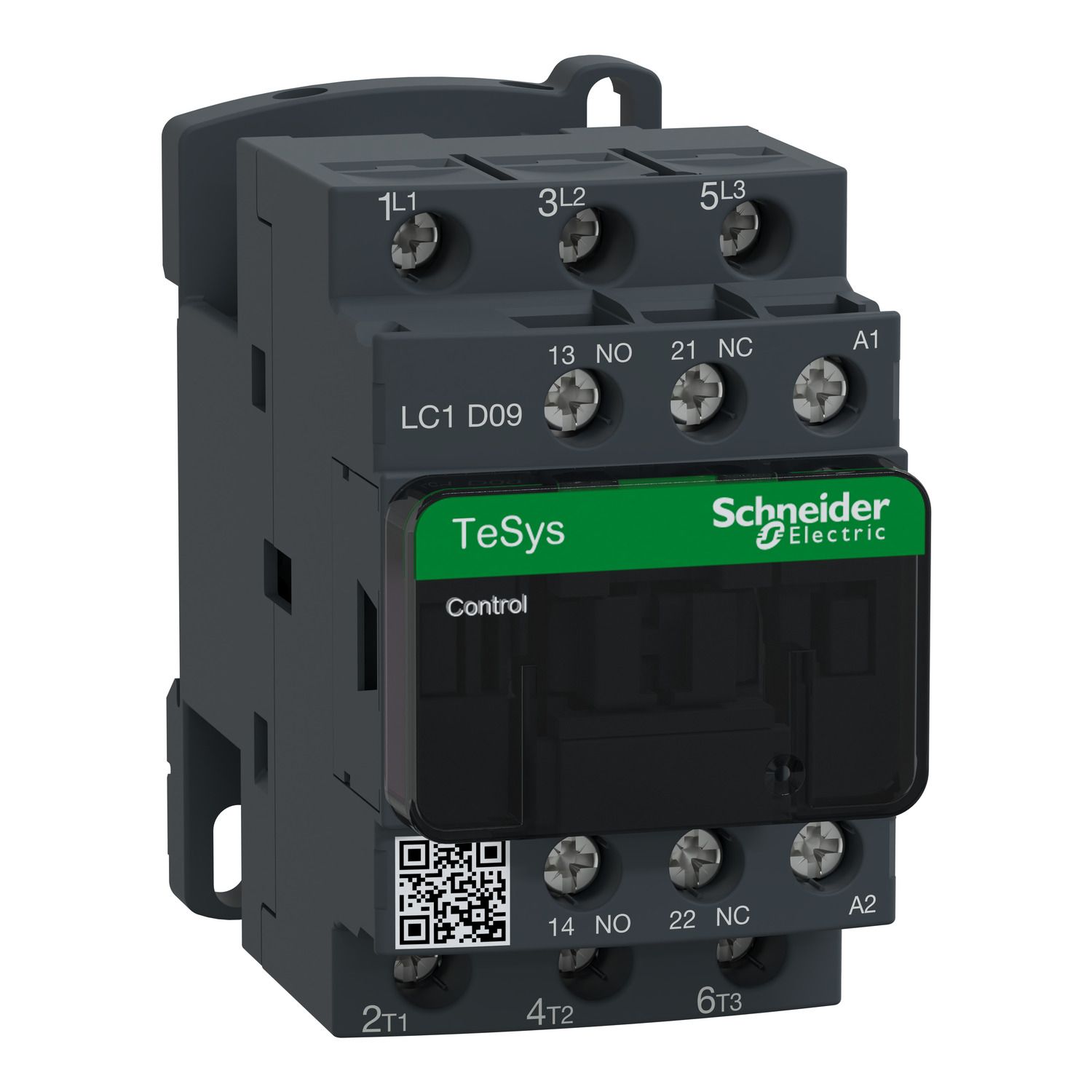 Picture of Contactor, TeSys Deca, 3P(3 NO), AC-3/AC-3e, 0 to 440V, 9A, 24VAC 50/60Hz coil, bulk qty