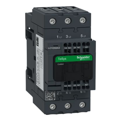 Picture of Contactor, TeSys Deca, 3P(3 NO), AC-3/AC-3e, <=400V, 50A, 230V AC 50/60Hz coil, spring terminals