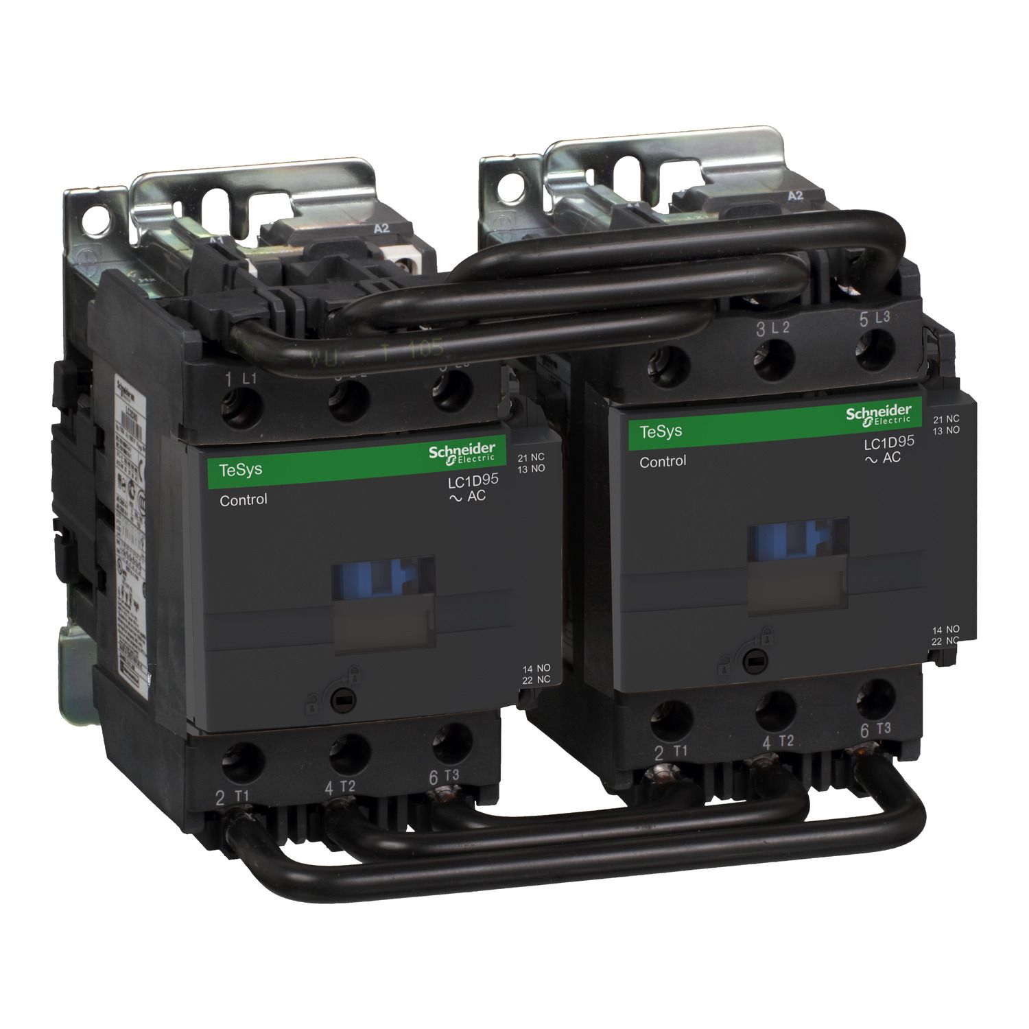 Picture of Reversing Contactor, TeSys Deca, 3P(3NO), AC-3/AC-3e, <= 440V 95A, 220V AC coil