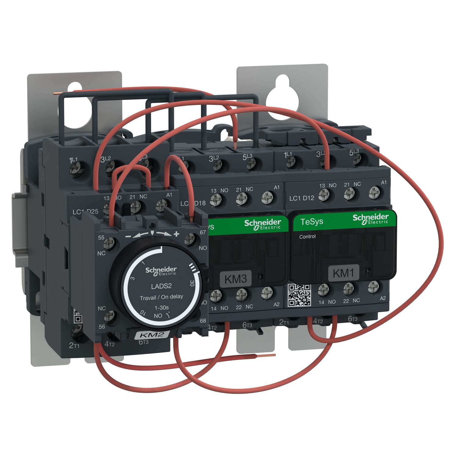 Picture of Star Delta Starter, TeSys D, TeSys Deca, 3 x 3P (3 NO), 18A, 240VAC 50/60Hz coil