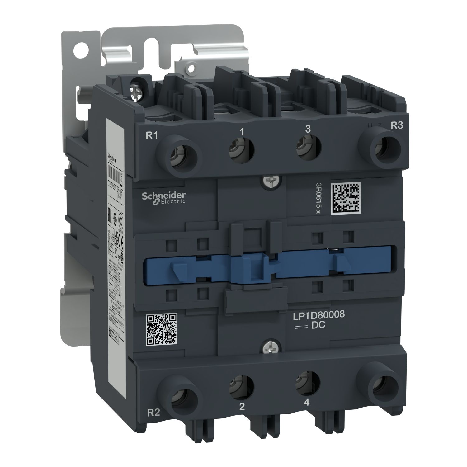 Picture of Contactor, TeSys Deca, 4P(2NO+2NC), AC-1, 440V, 125A, 24V DC coil, screw clamp terminals