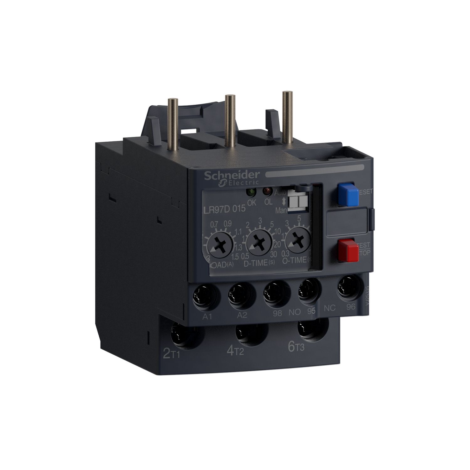 Picture of Electronic overcurrent relay, TeSys LR97D, 24VAC/DC, 0.3 to 1.5A, 1C/O