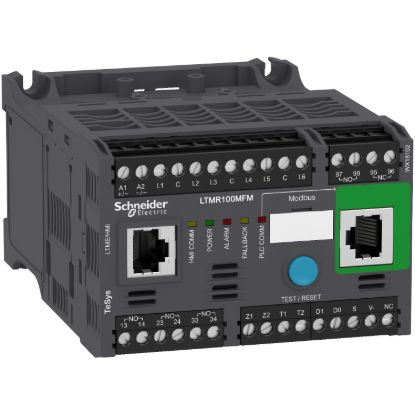 Picture of Motor controller, TeSys T, Motor Management, Modbus, 6 logic inputs, 3 logic outputs, 5 to 100A, 100 to 240VAC